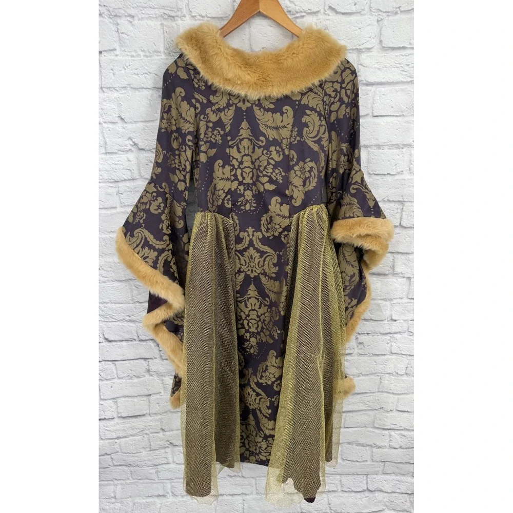 Chasing Fireflies Wishcraft Girls Medieval Queen Purple Damask Costume Dress 14